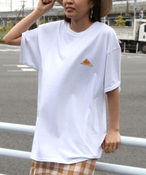 KELTY（ケルティ）の「【KELTY/ケルティ】GLOSTER別注 バックプリント ビッグシルエットショートスリーブTシャツ（Tシャツ/カットソー・メンズ・ホワイト/ブラック/ベージュ/オリーブ・M/L）」の7枚目の写真