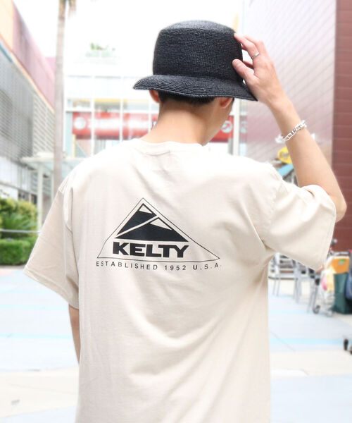 KELTY（ケルティ）の「【KELTY/ケルティ】GLOSTER別注 バックプリント ビッグシルエットショートスリーブTシャツ（Tシャツ/カットソー・メンズ・ホワイト/ブラック/ベージュ/オリーブ・M/L）」の15枚目の写真