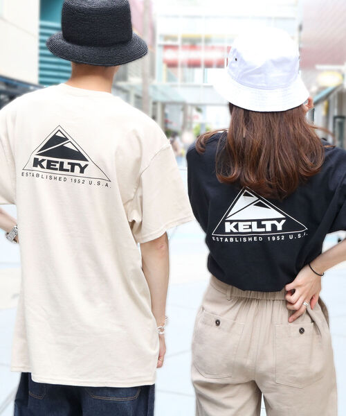 KELTY（ケルティ）の「【KELTY/ケルティ】GLOSTER別注 バックプリント ビッグシルエットショートスリーブTシャツ（Tシャツ/カットソー・メンズ・ホワイト/ブラック/ベージュ/オリーブ・M/L）」の21枚目の写真