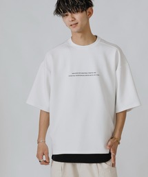 COOLダンボール コラージュアートプリント ワイドシルエット Tシャツ