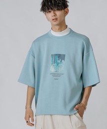 Beno | COOLダンボール コラージュアートプリント ワイドシルエット Tシャツ(Tシャツ/カットソー)