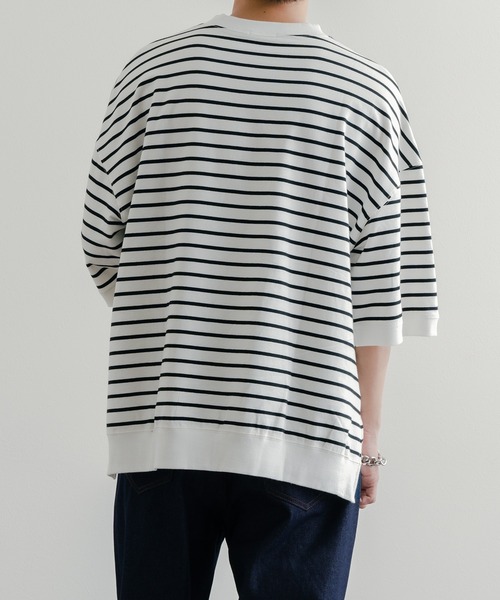 epnok(エプノック)の「ベーシックルーズボーダーTee(Tシャツ/カットソー・メンズ・ブラック/オフホワイト・SMALL/MEDIUM/LARGE)」の19枚目の写真