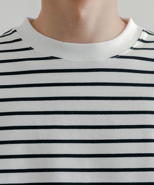 epnok(エプノック)の「ベーシックルーズボーダーTee(Tシャツ/カットソー・メンズ・ブラック/オフホワイト・SMALL/MEDIUM/LARGE)」の8枚目の写真