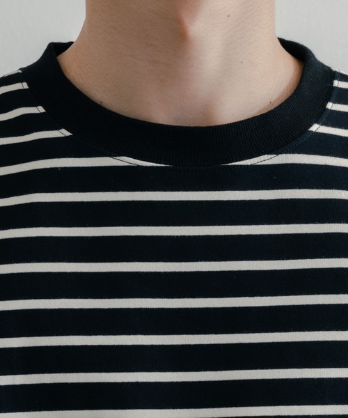 epnok(エプノック)の「ベーシックルーズボーダーTee(Tシャツ/カットソー・メンズ・ブラック/オフホワイト・SMALL/MEDIUM/LARGE)」の10枚目の写真