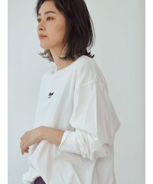 Ungrid（アングリッド）の「【10周年限定】UngridロゴロングスリーブTee（Tシャツ/カットソー・レディース・ブラック/ベージュ/オフホワイト・FREE）」の10枚目の写真