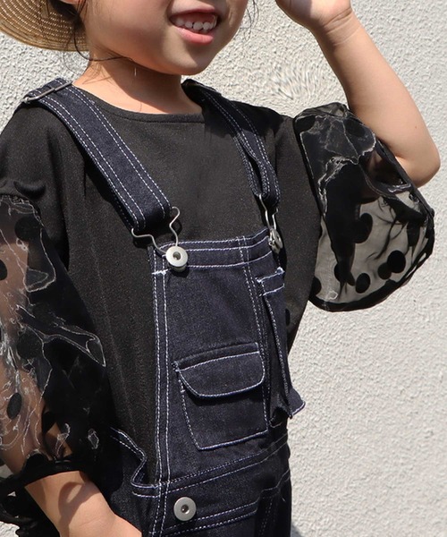 antiqua(アンティカ)の「特別な一着。シアースリーブトップス(シャツ/ブラウス・キッズ・ブラック・4/3/5)」の4枚目の写真