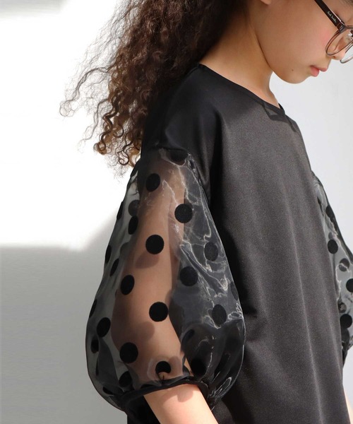 antiqua(アンティカ)の「特別な一着。シアースリーブトップス(シャツ/ブラウス・キッズ・ブラック・4/3/5)」の11枚目の写真