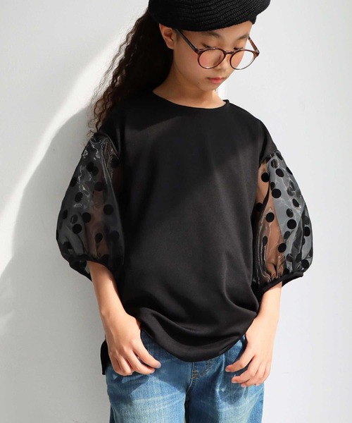 antiqua(アンティカ)の「特別な一着。シアースリーブトップス(シャツ/ブラウス・キッズ・ブラック・4/3/5)」の12枚目の写真