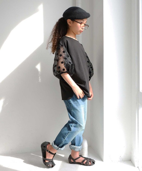 antiqua(アンティカ)の「特別な一着。シアースリーブトップス(シャツ/ブラウス・キッズ・ブラック・4/3/5)」の13枚目の写真