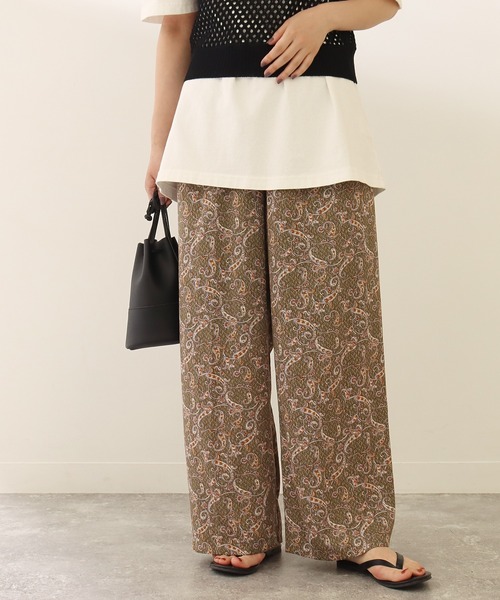 Factor=(ファクターイコール)の「ペイズリー柄イージーパンツ(その他パンツ・レディース・ブラック/グリーン・FREE)」の1枚目の写真