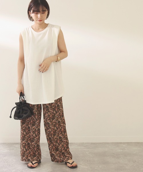 Factor=(ファクターイコール)の「ペイズリー柄イージーパンツ(その他パンツ・レディース・ブラック/グリーン・FREE)」の4枚目の写真