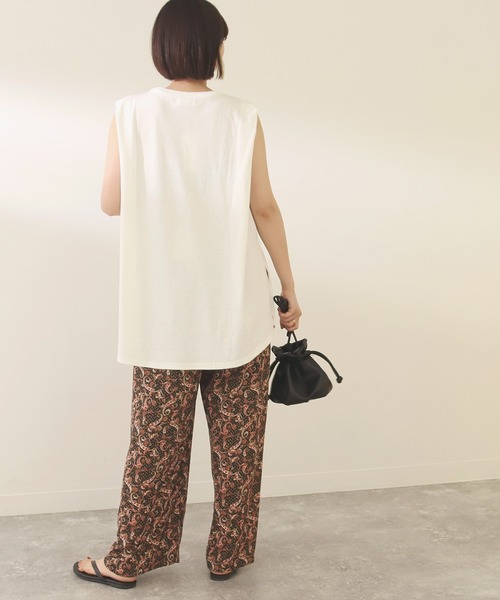 Factor=(ファクターイコール)の「ペイズリー柄イージーパンツ(その他パンツ・レディース・ブラック/グリーン・FREE)」の5枚目の写真