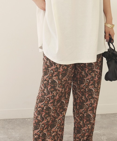 Factor=(ファクターイコール)の「ペイズリー柄イージーパンツ(その他パンツ・レディース・ブラック/グリーン・FREE)」の9枚目の写真
