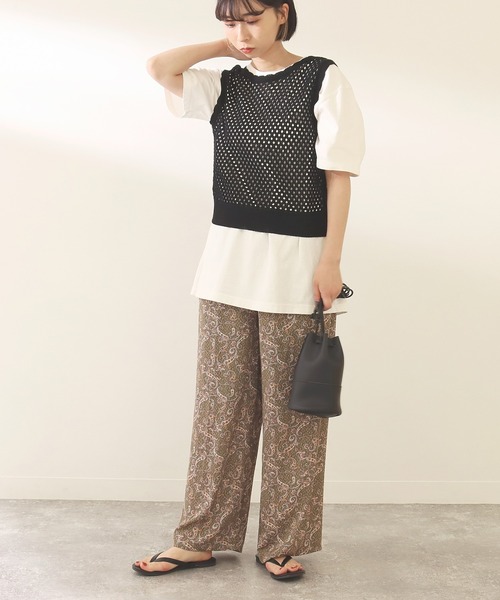 Factor=(ファクターイコール)の「ペイズリー柄イージーパンツ(その他パンツ・レディース・ブラック/グリーン・FREE)」の13枚目の写真