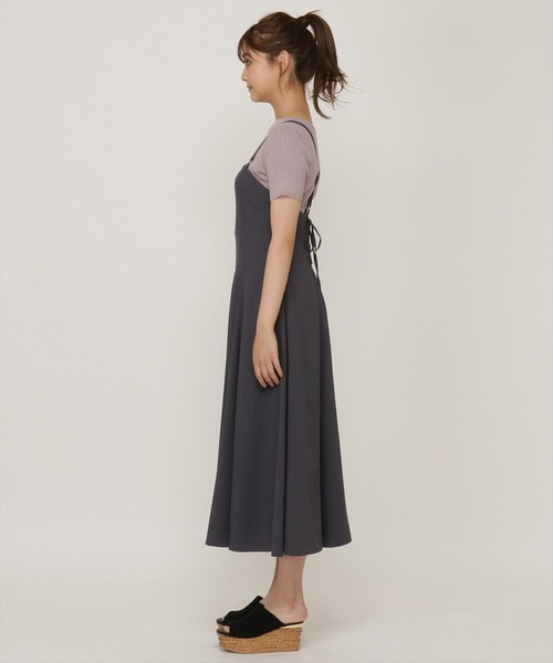 REDYAZEL（レディアゼル）の「半袖リブニット×キャミワンピース  