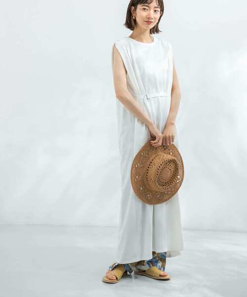 KBF（ケイビーエフ）の「ベルト付きショルダータックワンピース（ワンピース・レディース・ブラック/オフホワイト/グリーン・ONE）」の19枚目の写真