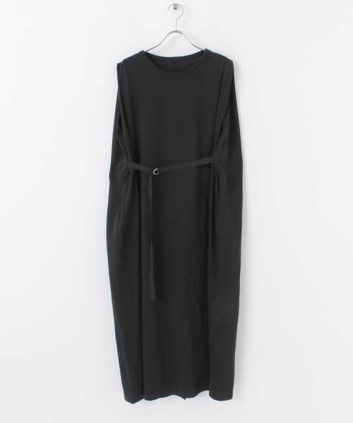 KBF（ケイビーエフ）の「ベルト付きショルダータックワンピース（ワンピース・レディース・ブラック/オフホワイト/グリーン・ONE）」の13枚目の写真