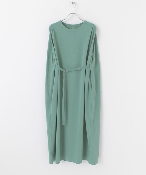 KBF（ケイビーエフ）の「ベルト付きショルダータックワンピース（ワンピース・レディース・ブラック/オフホワイト/グリーン・ONE）」の22枚目の写真