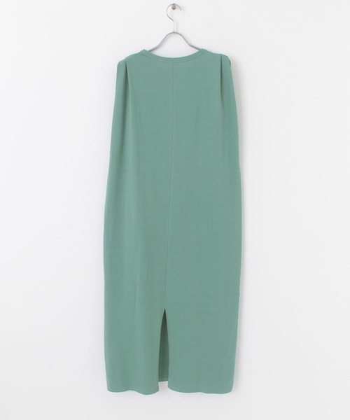 KBF（ケイビーエフ）の「ベルト付きショルダータックワンピース（ワンピース・レディース・ブラック/オフホワイト/グリーン・ONE）」の6枚目の写真