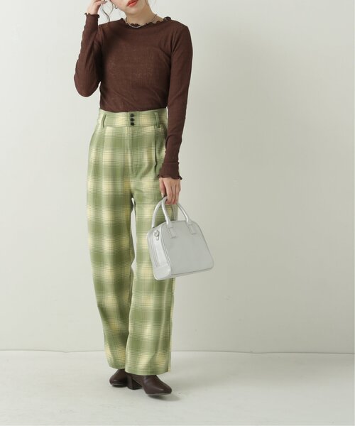 RAY CASSIN（レイカズン）の「透かしニットソーメロープルオーバー（Tシャツ/カットソー・レディース・カーキ/ブラウン/キナリ・FREE）」の16枚目の写真