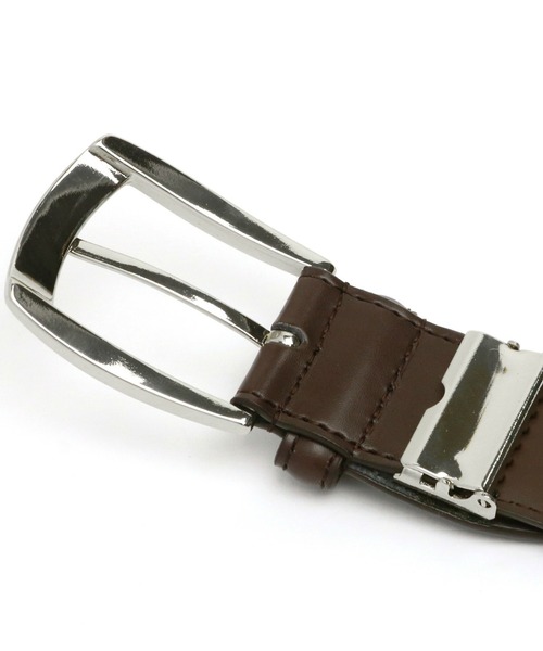 TOKYO SHIRTS（トウキョウシャツ）の「ピンバックル式 牛革 メンズベルト（ベルト・メンズ・ダークブラウン・S/M）」の5枚目の写真