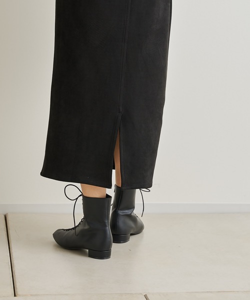 prose verse（プロズヴェール）の「レースアップショートブーツ（ブーツ・レディース・ベージュ/ブラック/グレイッシュベージュ・LARGE/SMALL/MEDIUM/LL）」の18枚目の写真