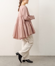 PUAL CE CIN | 強撚コットン2重プルオーバーブラウス(シャツ/ブラウス)