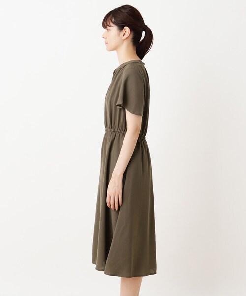 DRESKIP（ドレスキップ）の「◆ジョーゼットスキッパーワンピース（ワンピース・レディース・ダークブラウン/黄緑系/ブラック・02/03/04）」の11枚目の写真