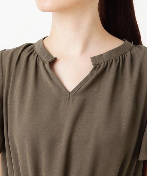 DRESKIP（ドレスキップ）の「◆ジョーゼットスキッパーワンピース（ワンピース・レディース・ダークブラウン/黄緑系/ブラック・02/03/04）」の9枚目の写真