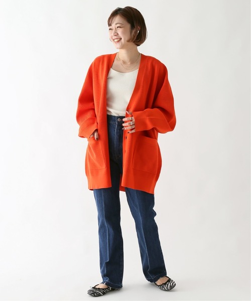 JOINT WORKS(ジョイントワークス)の「J-カタアゼVネックカーディガン(カーディガン/ボレロ・レディース・ブラック/ネイビー/オレンジ・FREE)」の20枚目の写真