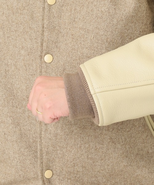 SKOOKUM（スクーカム）の「【SKOOKUM / スクーカム】AWARD スタジアムジャケット（スタジャン・メンズ・ブラック/ベージュ・MEDIUM/LARGE）」の17枚目の写真