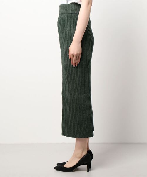 SPIRALGIRL（スパイラルガール）の「ZIP付きリブニットロングスカート（スカート・レディース・ブラック/グリーン・FREE）」の16枚目の写真