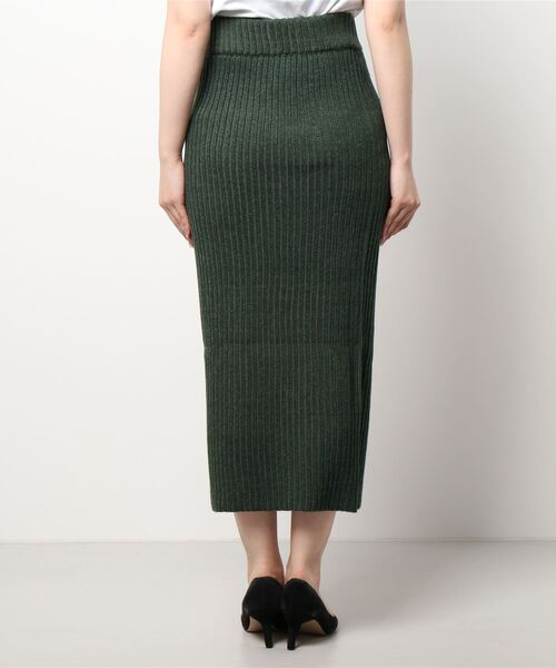 SPIRALGIRL（スパイラルガール）の「ZIP付きリブニットロングスカート（スカート・レディース・ブラック/グリーン・FREE）」の12枚目の写真