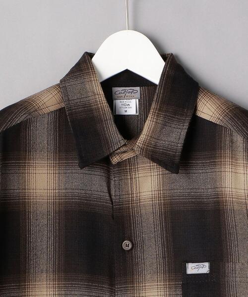 Cal Top（キャルトップ）の「＜CalTop（キャルトップ）＞ OMBRE/C SHT/シャツ（シャツ/ブラウス・メンズ・ブラック/ダークブラウン/ケリー・M/S）」の6枚目の写真