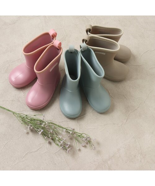 apres les cours（アプレレクール）の「■無地レインシューズ（レインシューズ・キッズ・ブラウン/ピンク/ミント・15 /18/17/19/14/16）」の5枚目の写真