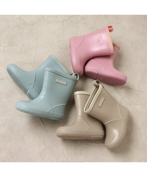 apres les cours（アプレレクール）の「■無地レインシューズ（レインシューズ・キッズ・ブラウン/ピンク/ミント・15 /18/17/19/14/16）」の4枚目の写真