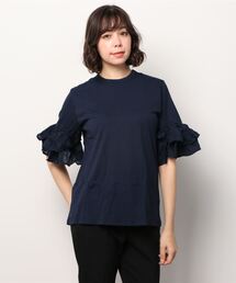 CLU（クリュ）の「Clu SILK RUFFLE SLEEVE TOP WL17F3078（シャツ/ブラウス）」