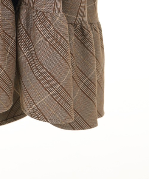 axes femme（アクシーズファム）の「Ｗ釦フィッシュテールＪＳＫ（ジャンパースカート・レディース・チャコール/マスタード/ブラウン・MEDIUM）」の8枚目の写真