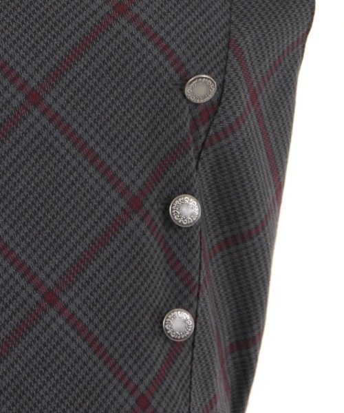 axes femme（アクシーズファム）の「Ｗ釦フィッシュテールＪＳＫ（ジャンパースカート・レディース・チャコール/マスタード/ブラウン・MEDIUM）」の20枚目の写真