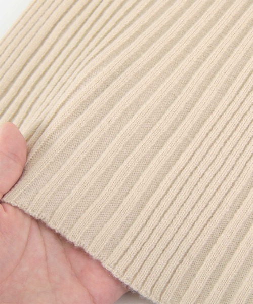 titivate（ティティベイト）の「ランダムリブハイネックニット（ニット/セーター・レディース・ピンク/ライトベージュ/オレンジ系その他/グリーン/パープル/オレンジ/ブルー/グレイッシュベージュ/ライトピンク/ライトグレー/ブラック/ネイビー/チャコール/レッド/ライトグリーン・S/M/L）」の22枚目の写真