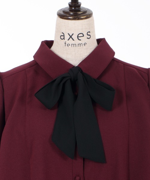 axes femme（アクシーズファム）の「ケープデザインワンピース（ワンピース・レディース・ラベンダー/ワイン/ブラック・MEDIUM）」の10枚目の写真