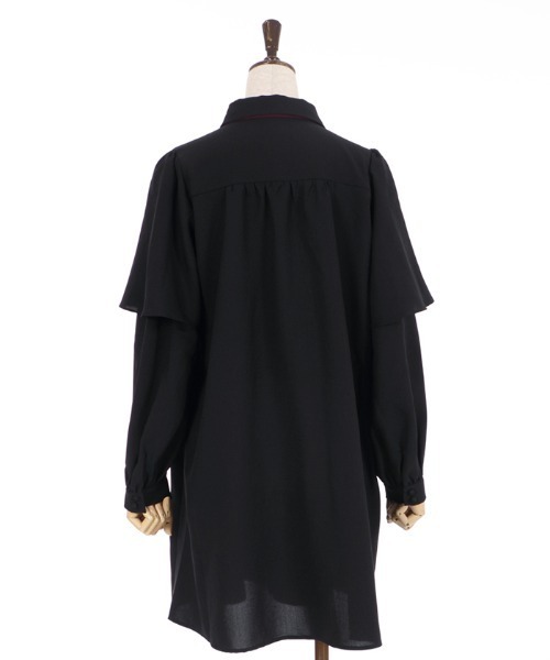 axes femme（アクシーズファム）の「ケープデザインワンピース（ワンピース・レディース・ラベンダー/ワイン/ブラック・MEDIUM）」の17枚目の写真