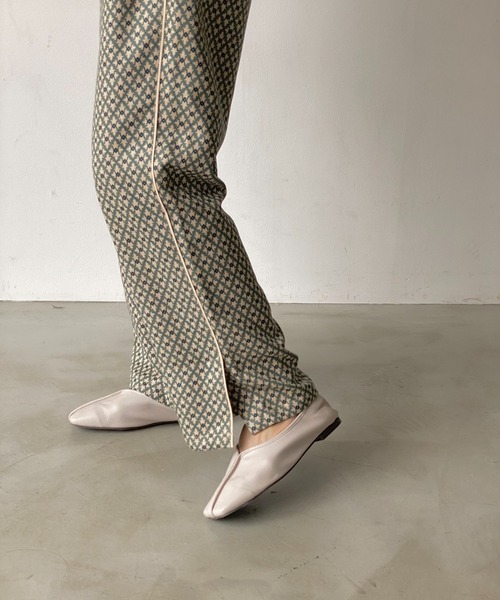 idem（イデム）の「【ZOZOTOWN限定】geometric relax pants/ジオメトリックリラックスパンツ（その他パンツ・レディース・ベージュ/グリーン・FREE/SMALL）」の15枚目の写真