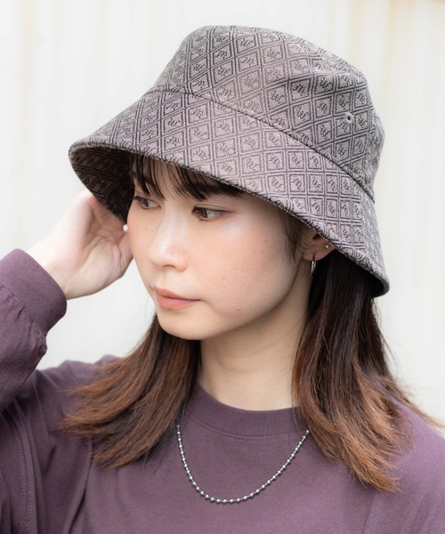 WEGO（ウィゴー）の「WEGO/モノグラムハット（ハット・レディース・ブラウン/ベージュ・FREE）」の10枚目の写真