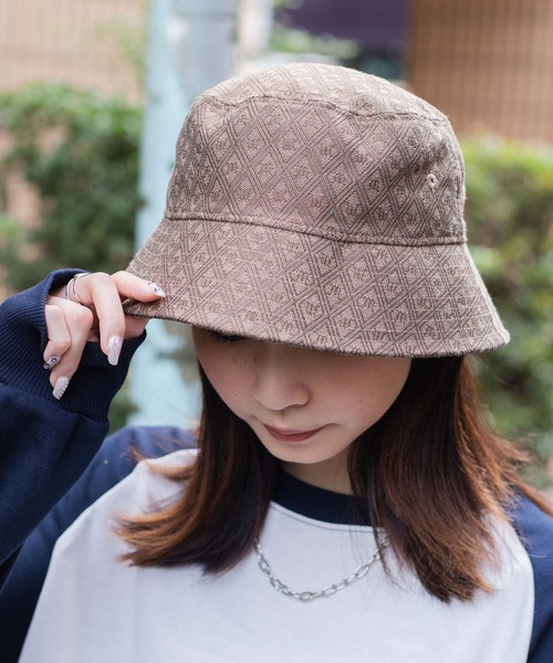 WEGO（ウィゴー）の「WEGO/モノグラムハット（ハット・レディース・ブラウン/ベージュ・FREE）」の13枚目の写真