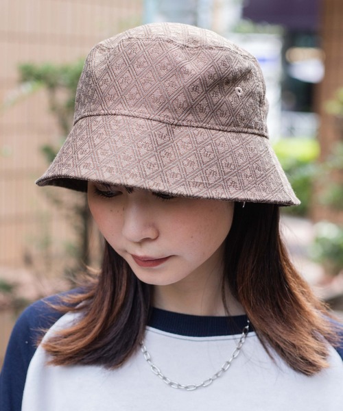 WEGO（ウィゴー）の「WEGO/モノグラムハット（ハット・レディース・ブラウン/ベージュ・FREE）」の11枚目の写真