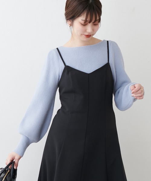 natural couture(ナチュラルクチュール)の「マシュマロフェザー前後2WAY柔らかニット(ニット/セーター・レディース・アイボリー/サックスブルー/パープル/グレイッシュベージュ/ピンク/ミント・FREE)」の19枚目の写真