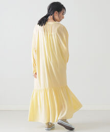 BEAMS LIGHTS（ビームスライツ）の「BEAMS LIGHTS / ワッシャー 切り替え ロングスリーブ ワンピース（ワンピース）」