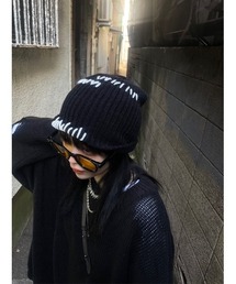 XU | 【XU/エックスユー】stitch beanie/ステッチ ビーニー ニット帽(ニットキャップ/ビーニー)