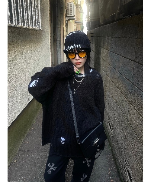 XU（エックスユー）の「ストリートファッション XU エックスユー stitch beanie ステッチ ビーニー ニット帽 ショートビーニー（ニットキャップ/ビーニー・メンズ・ブラック/ベージュ・ONE SIZE）」の6枚目の写真